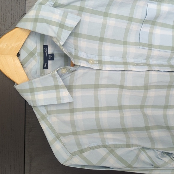 GAP Green Casual Button Down Shirt Lightweight Cotton - Size Small NWT - Picture 3 of 7
